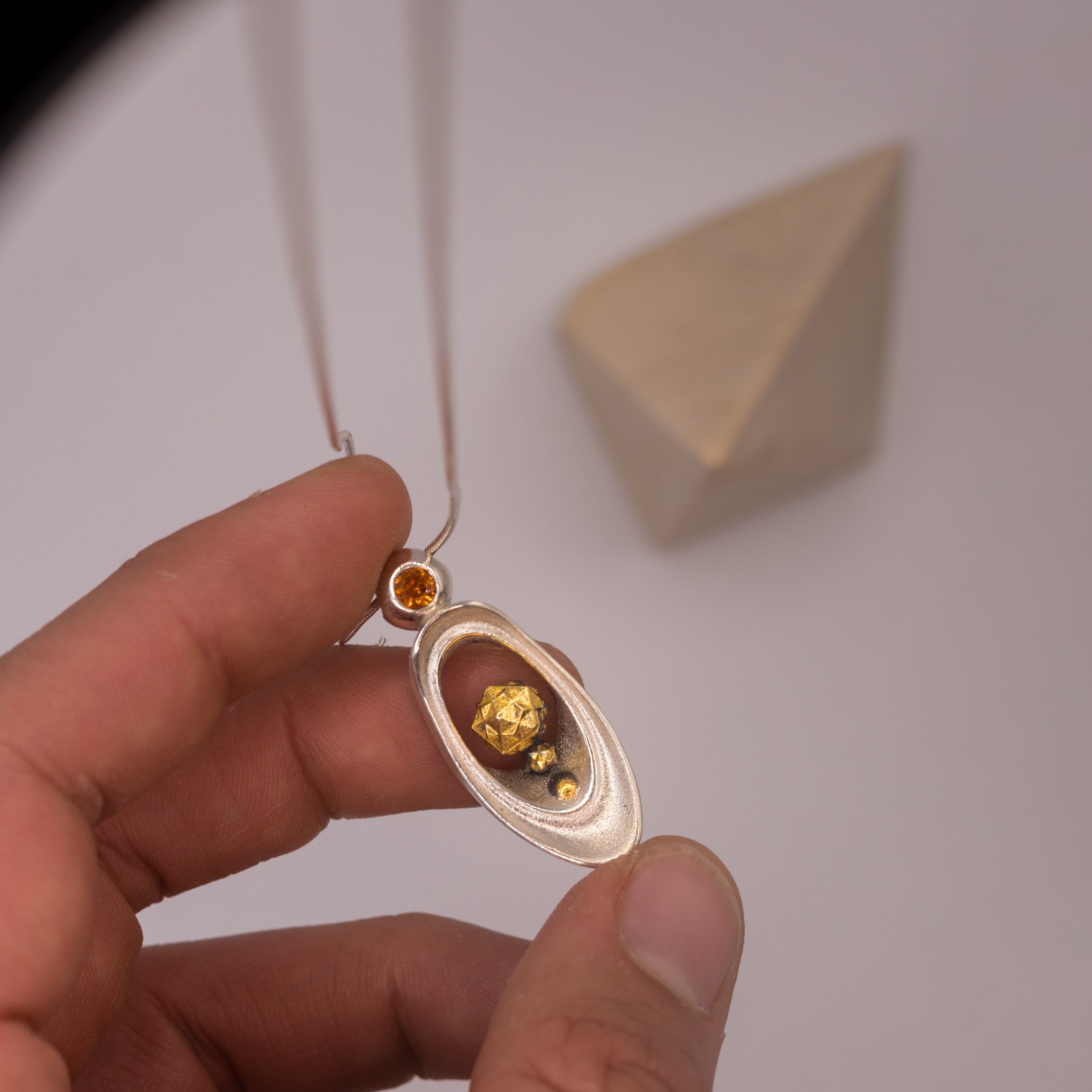 Azha Compass - Garnet Necklace