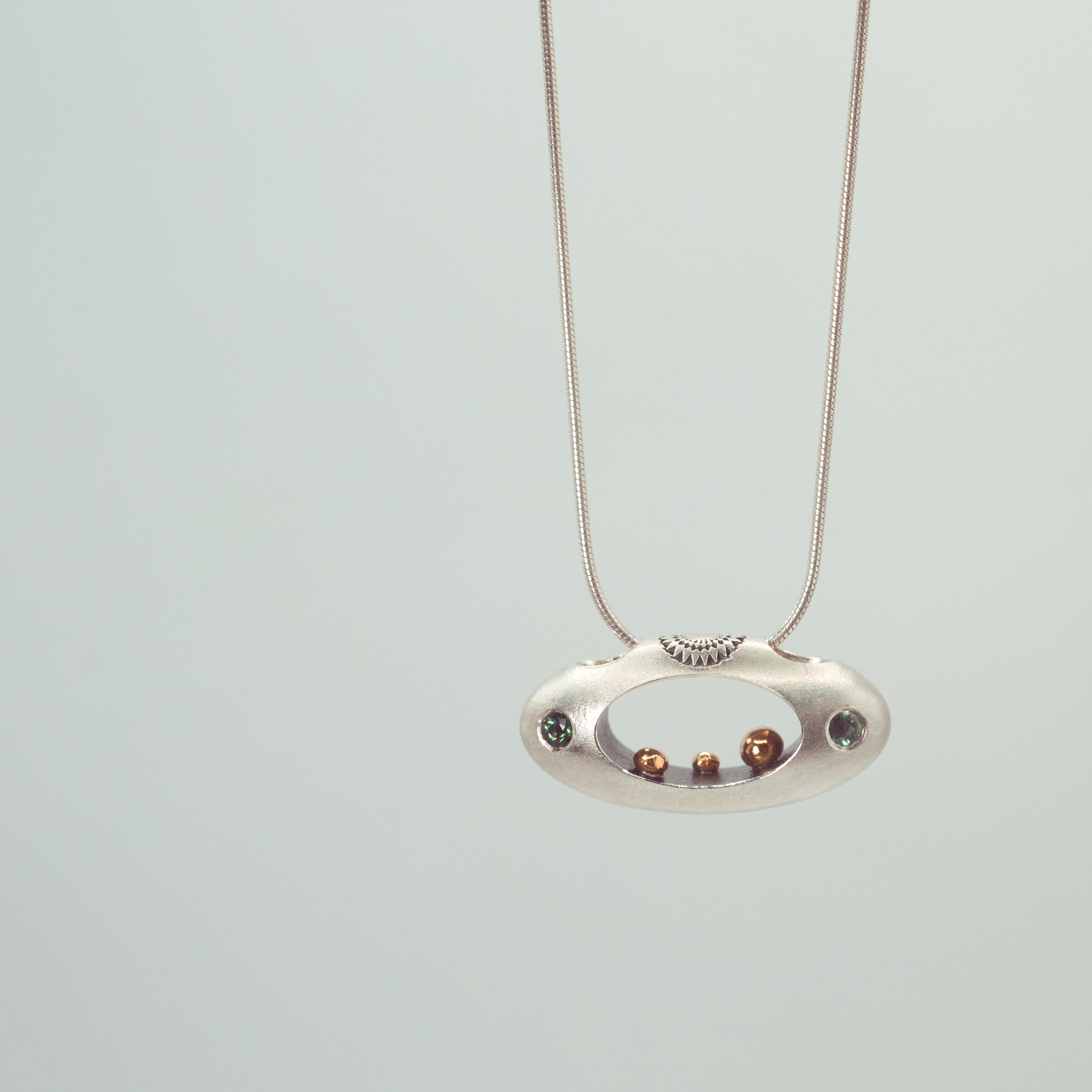 Aurora - Sapphire and Garnet Necklace