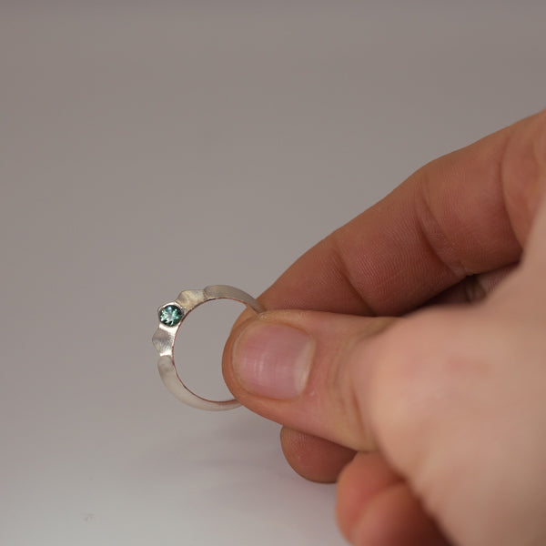 Kindness Ring - Teal Blue Sapphire