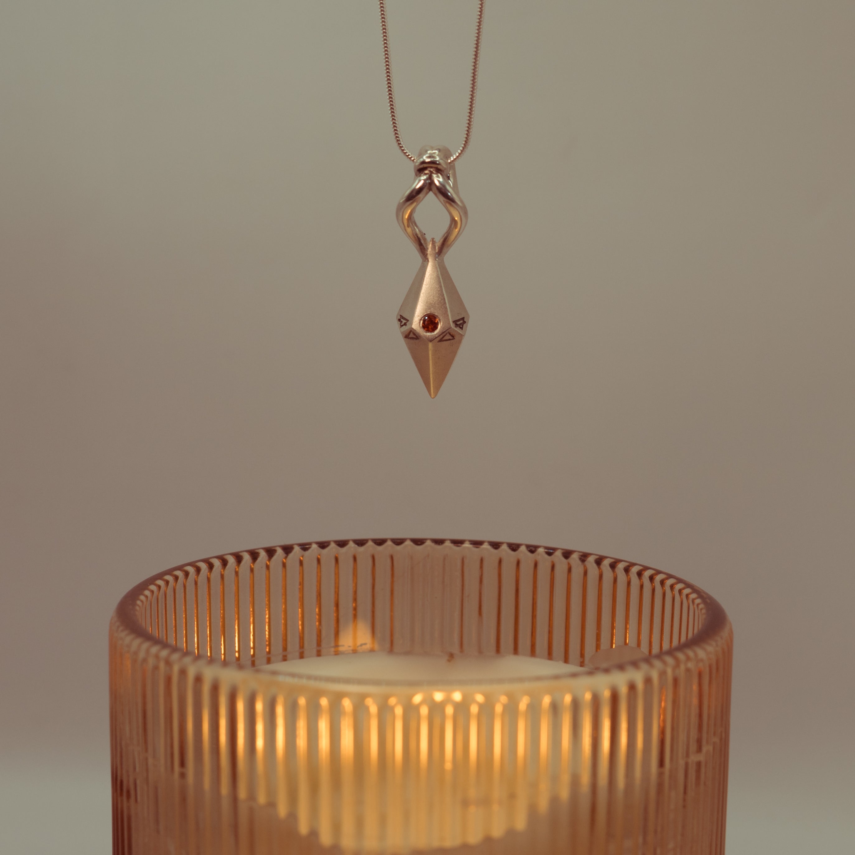 Alchemy Fire Pendant - Natural Garnet