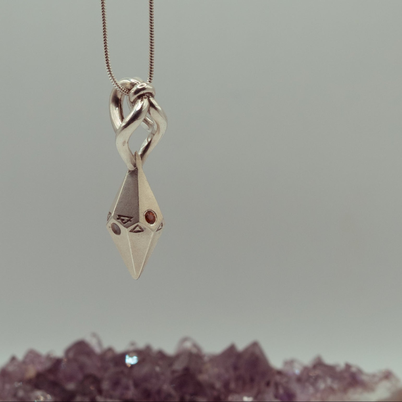 Alchemy Fire Pendant - Natural Garnet