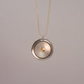 The Sun Lives Within — Sterling Silver & 24ct Gold Keum-boo Pendant