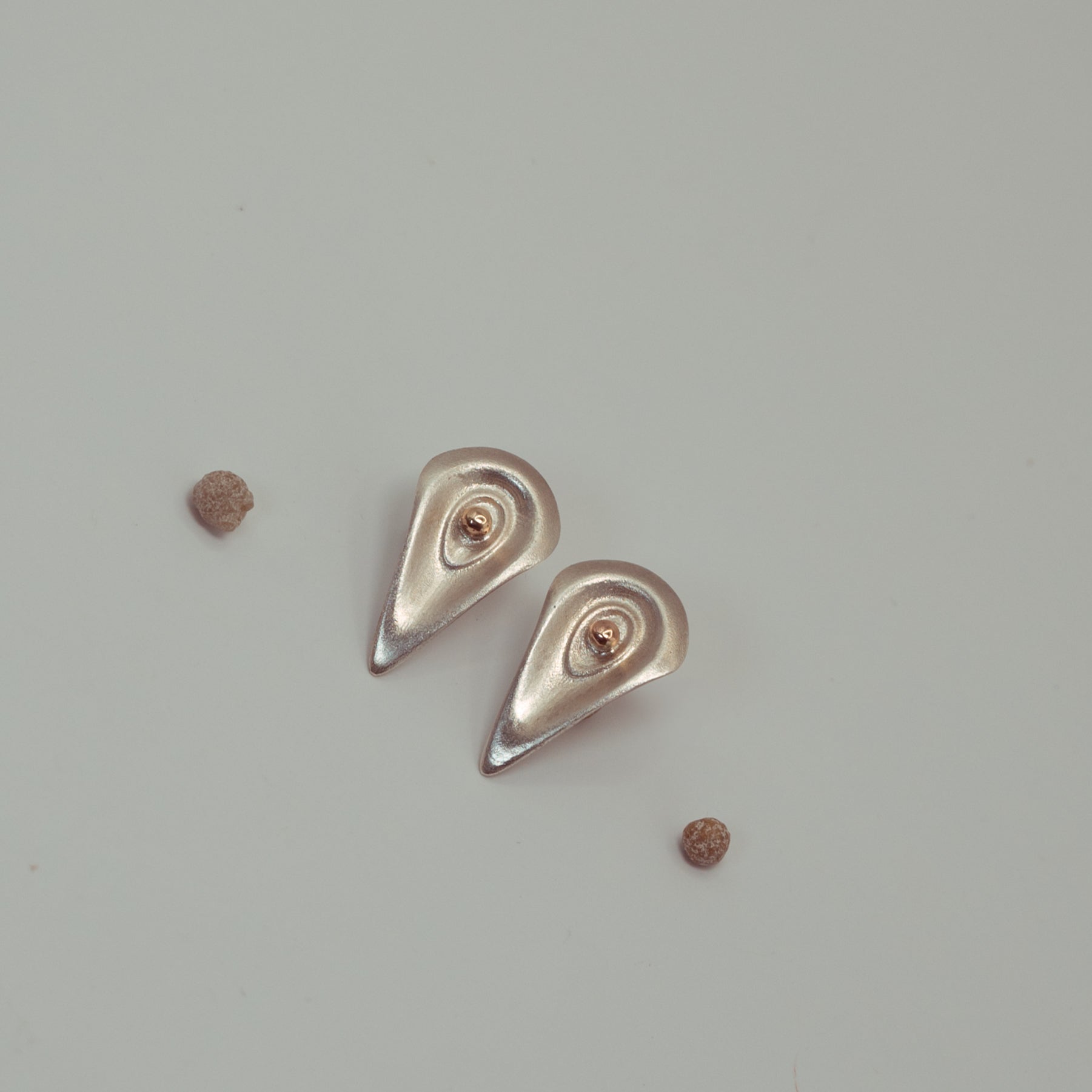 Sun's Pull Earrings - 9ct Gold and Sterling Silver