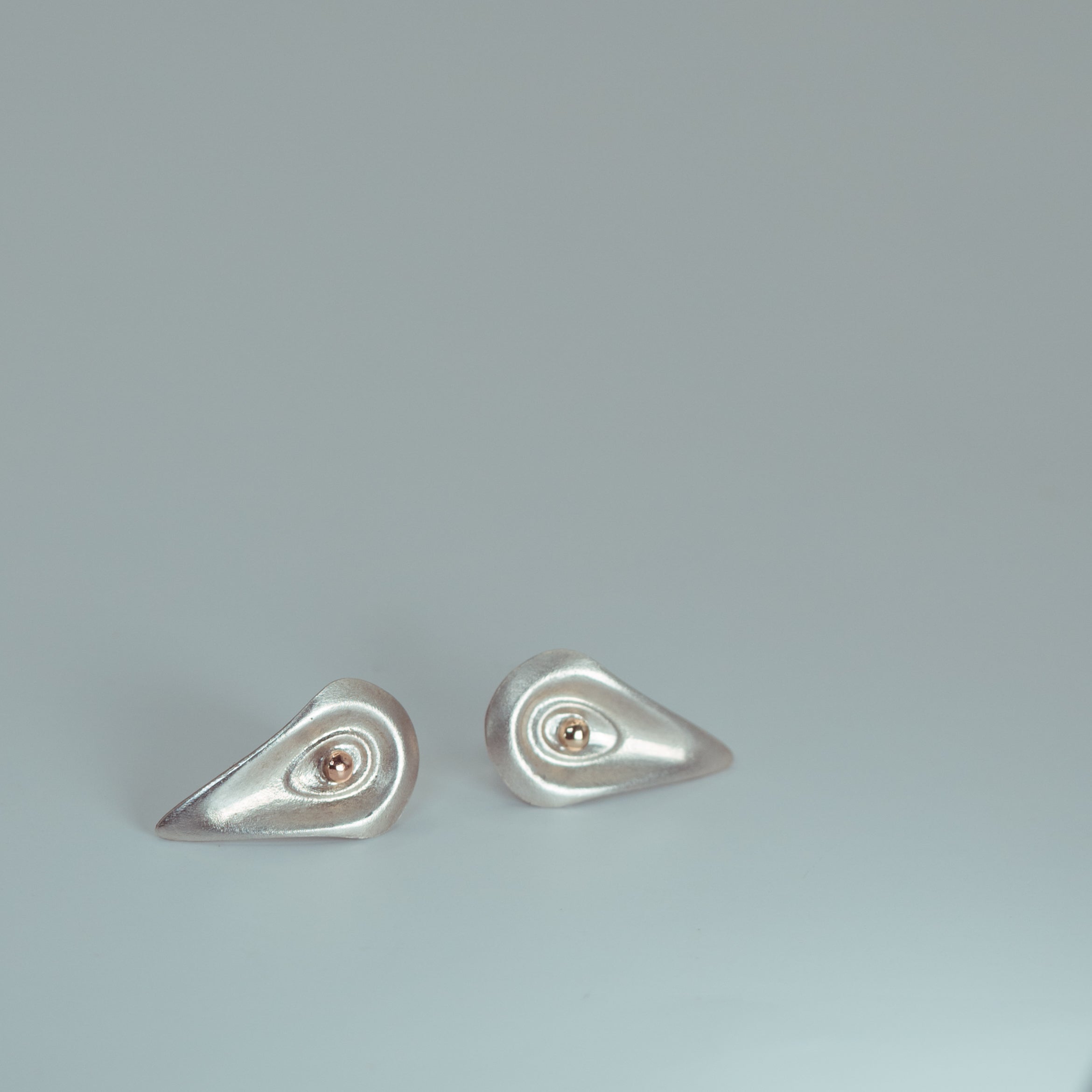Sun's Pull Earrings - 9ct Gold and Sterling Silver