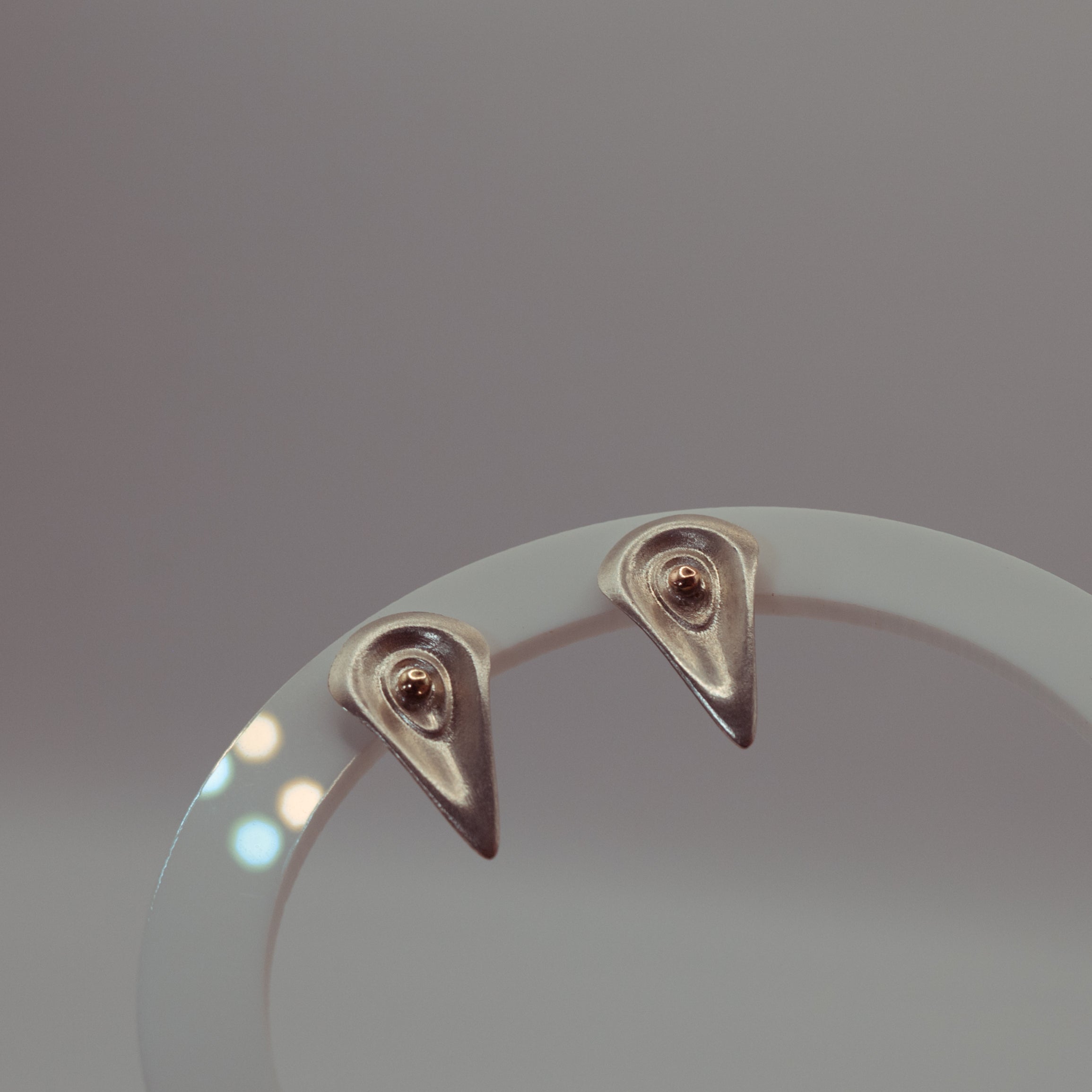 Sun's Pull Earrings - 9ct Gold and Sterling Silver