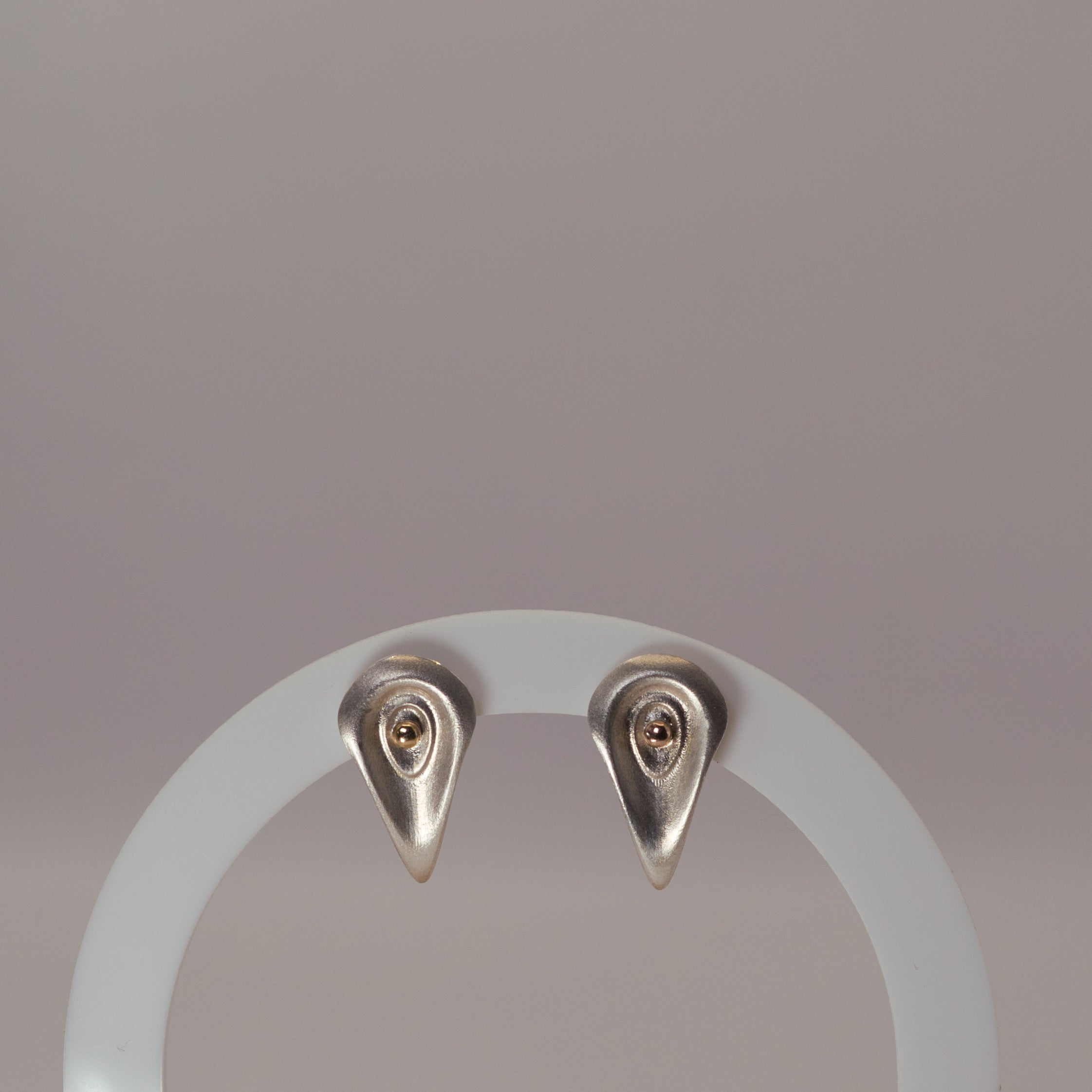 Sun's Pull Earrings - 9ct Gold and Sterling Silver