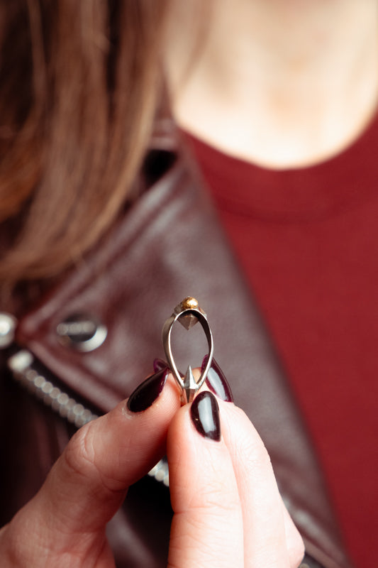 Visionary Temple Earrings - Sterling Silver and Gold