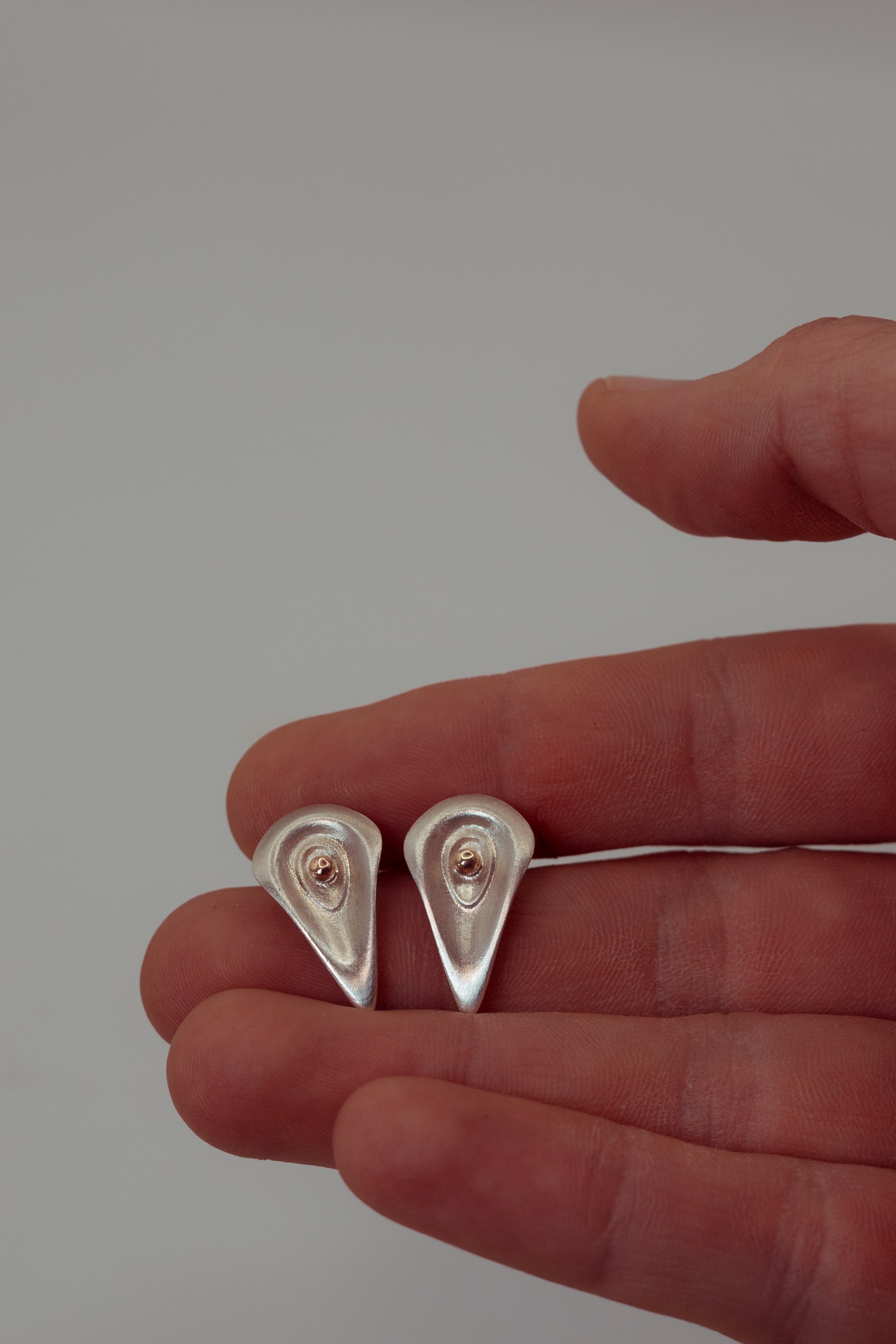 Sun's Pull Earrings - 9ct Gold and Sterling Silver